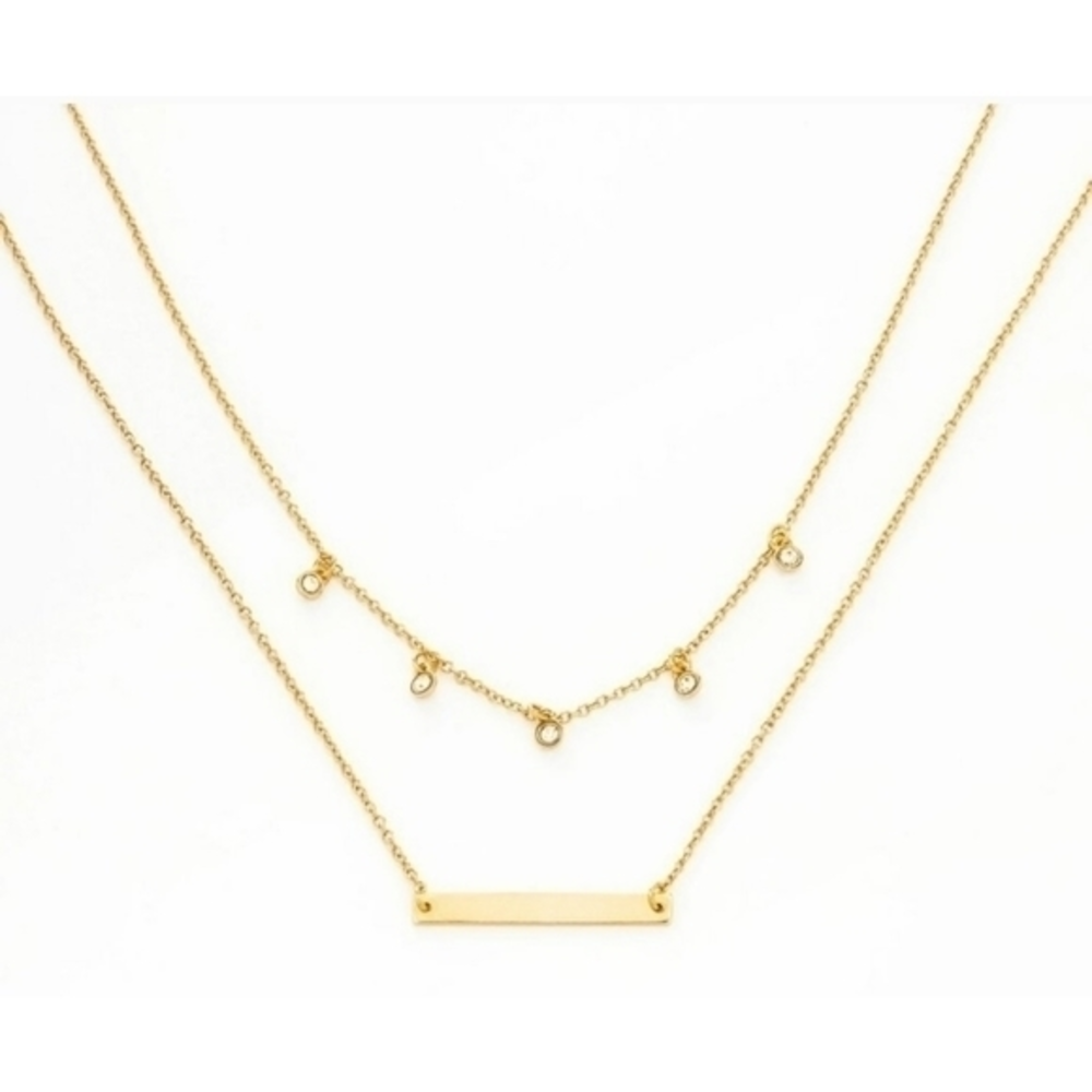 Fosterie Gold Plated Layered Necklace New‎